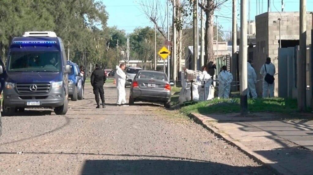Escena del hallazgo en General Lagos, Santa Fe