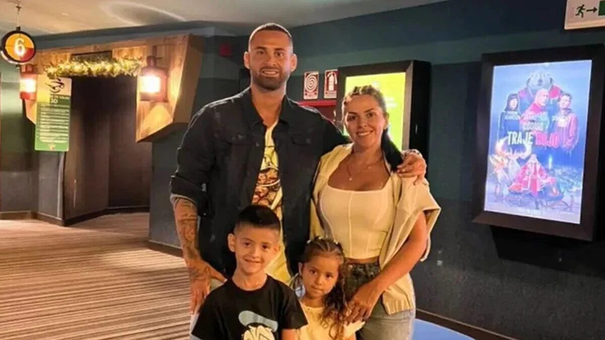 Lucas Trejo y su familia