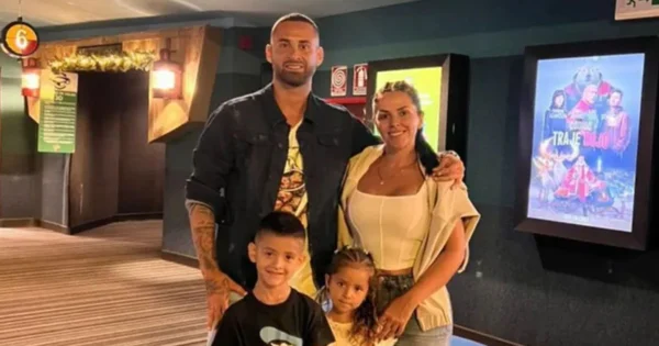Lucas Trejo y su familia