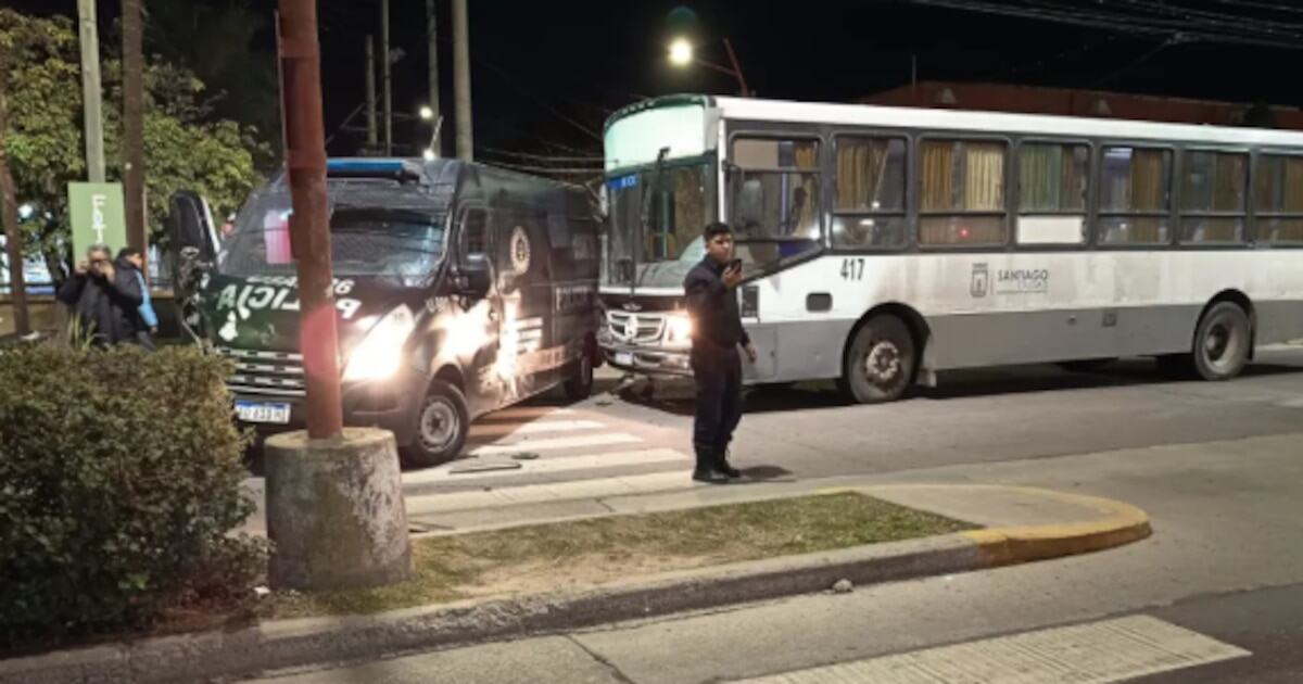Accidente de un móvil policial en Santiago del Estero