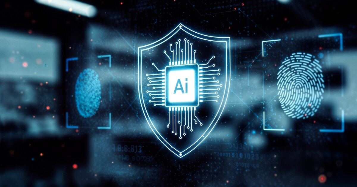 Representación gráfica de la ciberseguridad y la inteligencia artificial