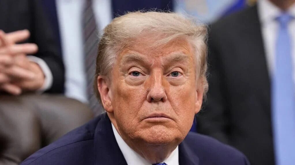 Donald Trump durante una conferencia sobre comercio internacional
