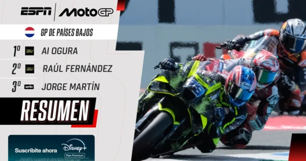 Ai Ogura celebrando su victoria en el Gran Premio de Países Bajos 2026