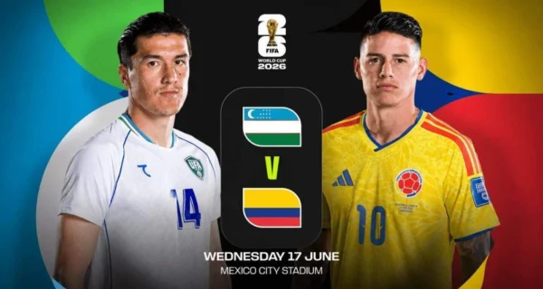 Partido entre Uzbekistán y Colombia en el Mundial 2026