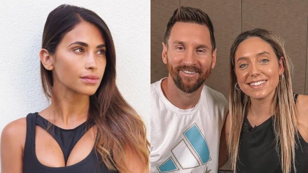 Antonela Roccuzzo y Lionel Messi en el Mundial