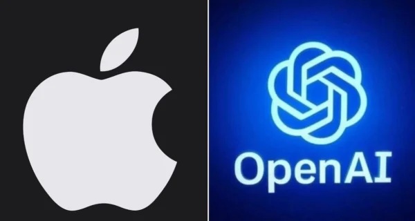 Logo de Apple y OpenAI