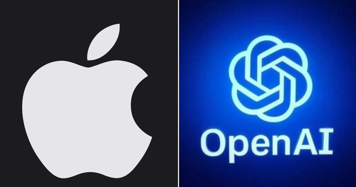 Logo de Apple y OpenAI
