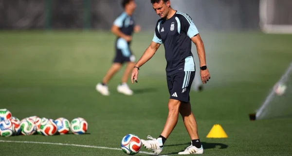 Entrenamiento de la selección argentina