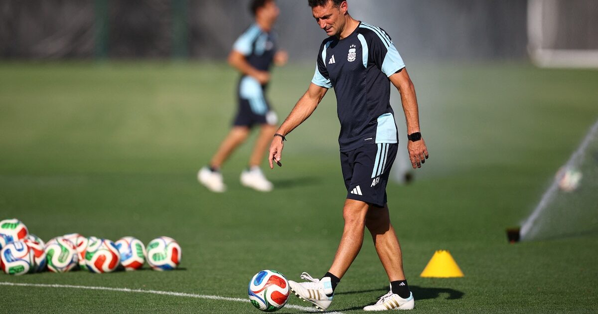 Entrenamiento de la selección argentina
