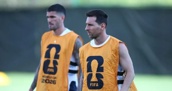 Entrenamiento de la selección argentina antes del partido contra Suiza