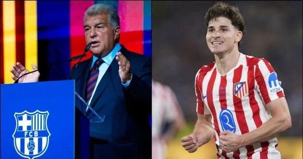 Joan Laporta durante la presentación de su tercer mandato como presidente del Barcelona