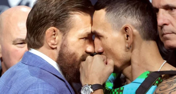 Conor McGregor y Max Holloway en el UFC 329