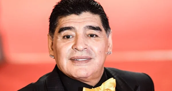 Diego Maradona hablando durante el Mundial 2018