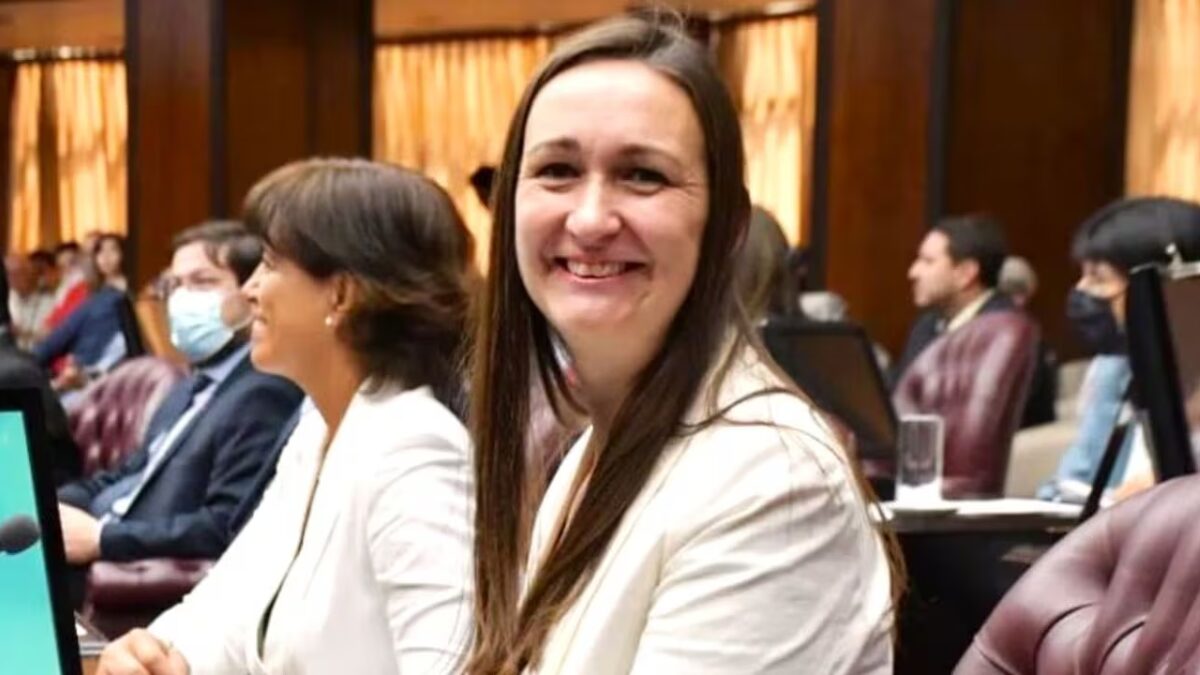 Luciana Perano durante una sesión en la Cámara de Diputados de San Luis