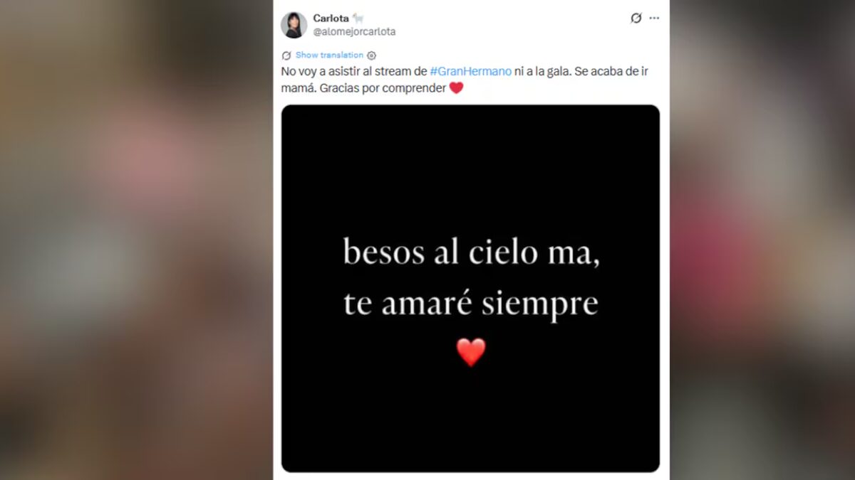 Falleció la madre de una exparticipante de Gran Hermano 2026: Carla Bigliani comparte su dolor