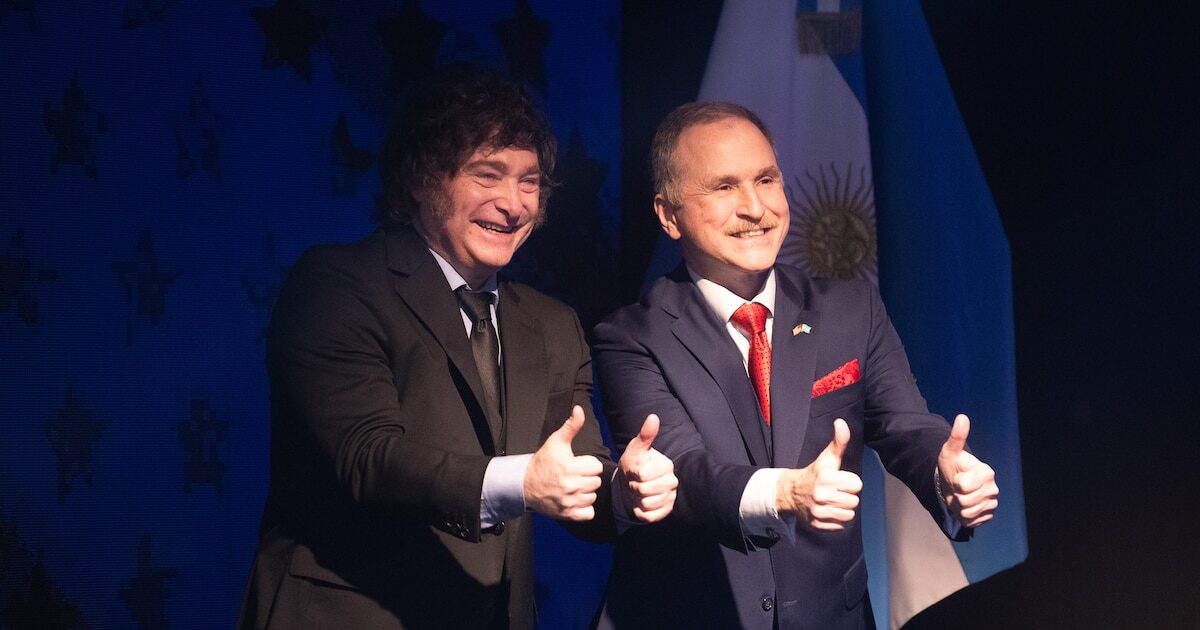 Javier Milei en la celebración del Día de la Independencia en la Embajada de EE.UU