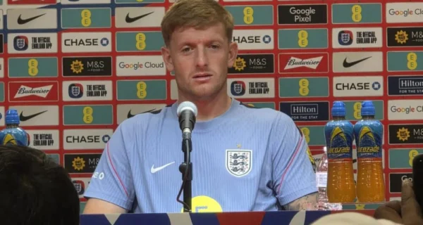 Jordan Pickford en conferencia de prensa