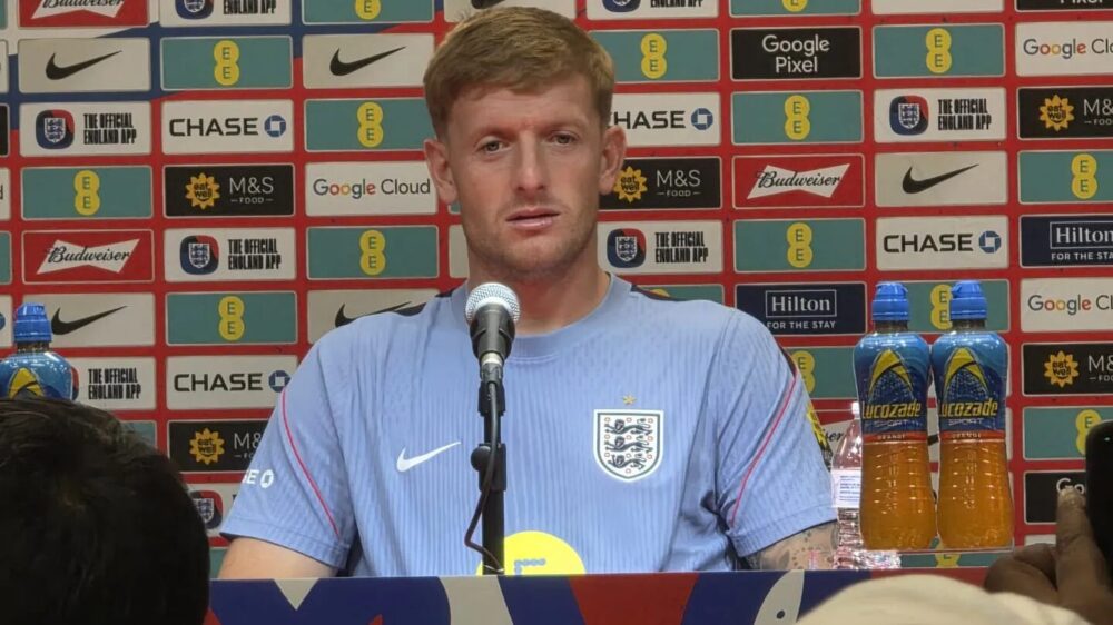 Jordan Pickford en conferencia de prensa
