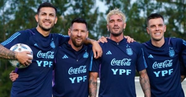 Jugadores de la Selección Argentina