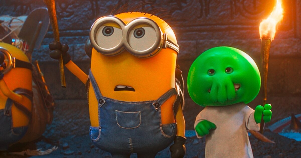 Cartel de la película Minions and Monsters en un cine