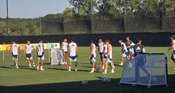 Entrenamiento de la Selección Argentina en Kansas City