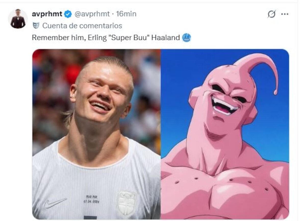 Erling Haaland celebra tras anotar un gol contra Brasil en el Mundial 2026