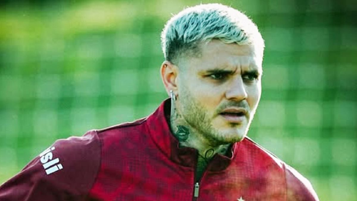 Mauro Icardi en acción durante un partido