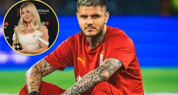 Mauro Icardi y Wanda Nara en un evento público