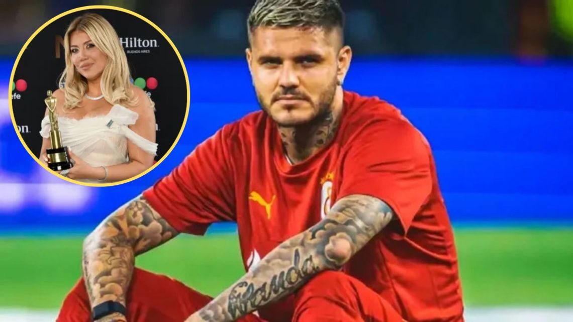 Mauro Icardi y Wanda Nara en un evento público