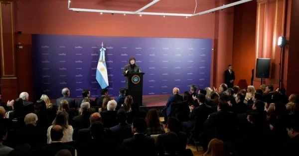 Javier Milei en reunión con legisladores en Casa Rosada
