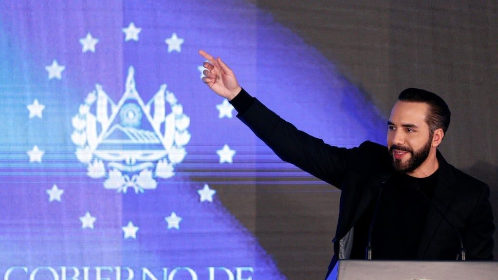 Nayib Bukele en un evento público