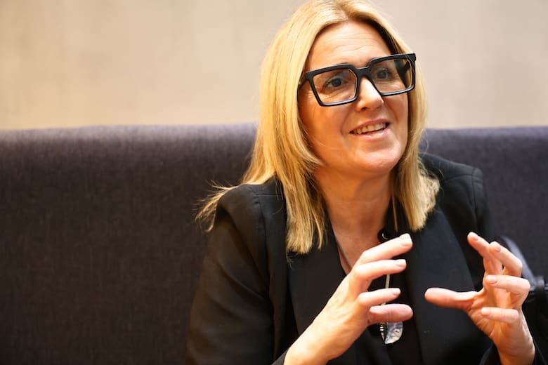 María Soledad Gennari en una conferencia sobre narcotráfico en Neuquén