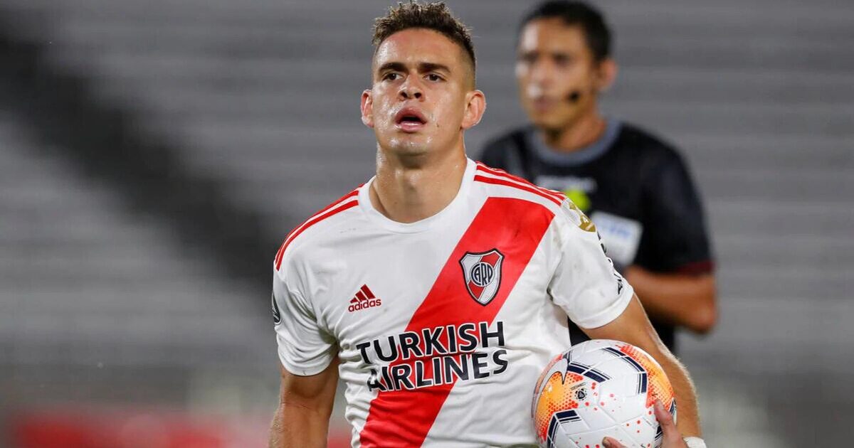 Rafael Santos Borré durante su revisión médica en Buenos Aires