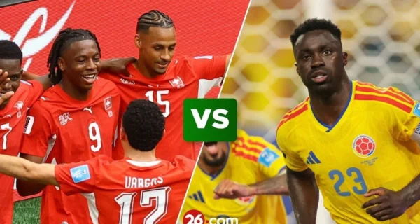 Partido entre Suiza y Colombia en el Mundial 2026