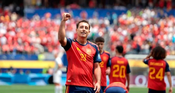 Jugadores de España celebrando un gol en el Mundial 2026