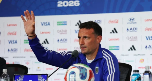 Lionel Scaloni durante la conferencia de prensa previa al partido Argentina-Cabo Verde