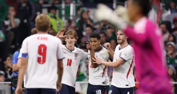 Inglaterra celebra un gol en el Mundial 2026