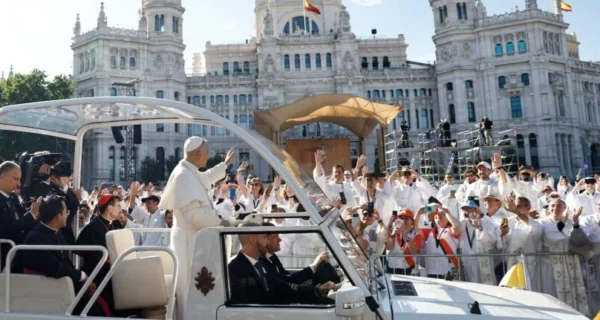 El Papa León XIV durante su visita a Argentina