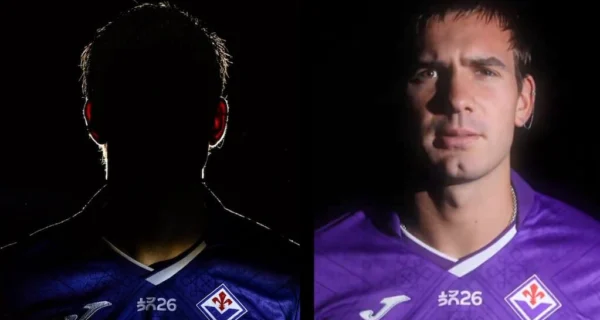 Franco Mastantuono en su presentación con la Fiorentina