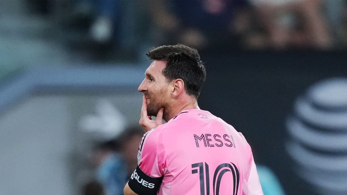 Lionel Messi en el partido contra León