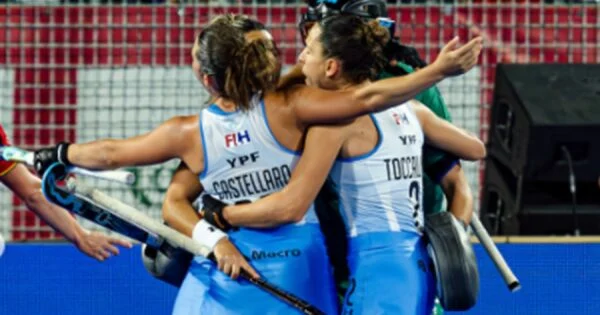 Las Leonas en partido del Mundial de Hockey