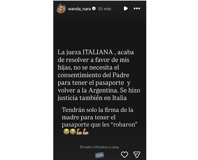 Mauro Icardi expresa su furia tras autorización judicial para el regreso de sus hijas a Argentina