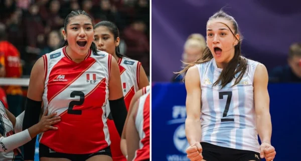 Partido de Vóley entre Perú y Argentina en el Mundial Sub 17