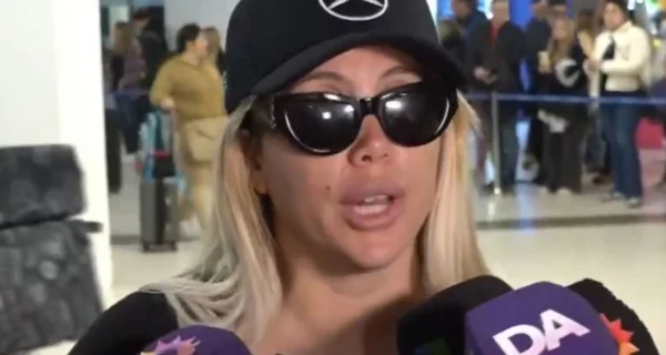 Wanda Nara en el aeropuerto de Ezeiza